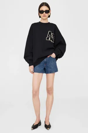 Anine Bing - Miles Sweatshirt Letterman in Black