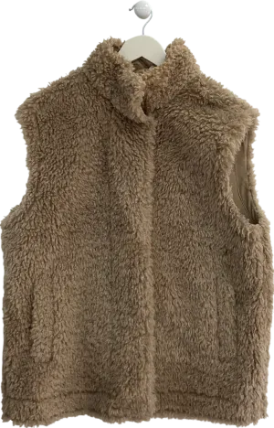 ASOS Beige Oversized Faux Fur Gilet UK 8