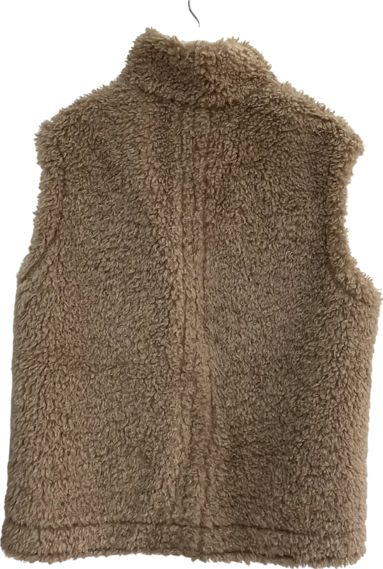 ASOS Beige Oversized Faux Fur Gilet UK 8
