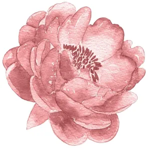 Beautiful Ballerina, Peony Fabric Panel - Rose
