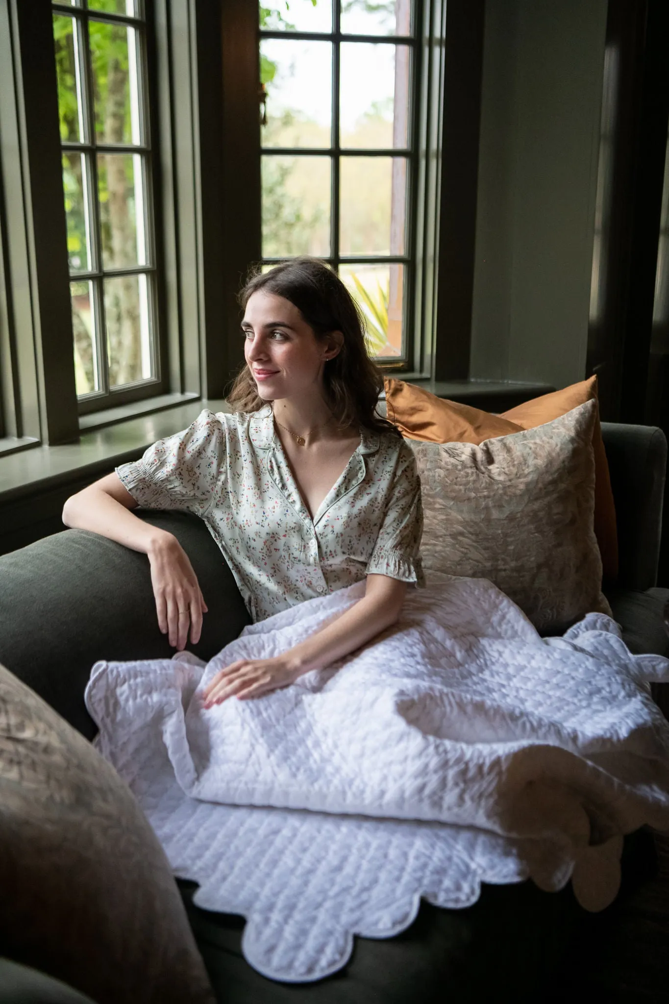 BIRDIE SATIN SHORT FLORAL PAJAMAS