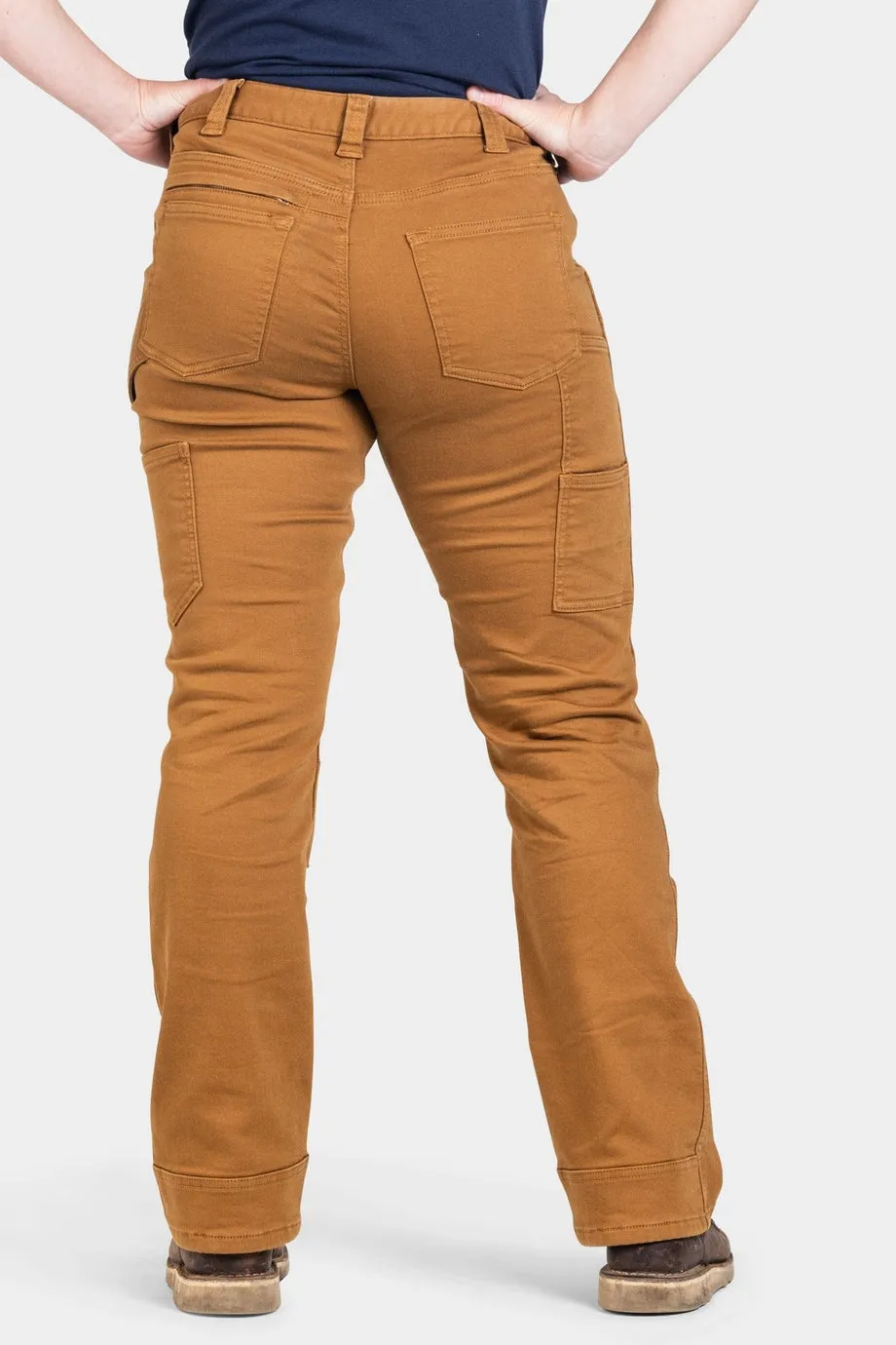 Britt Utility Thermal Pant - Saddle Brown Stretch Denim