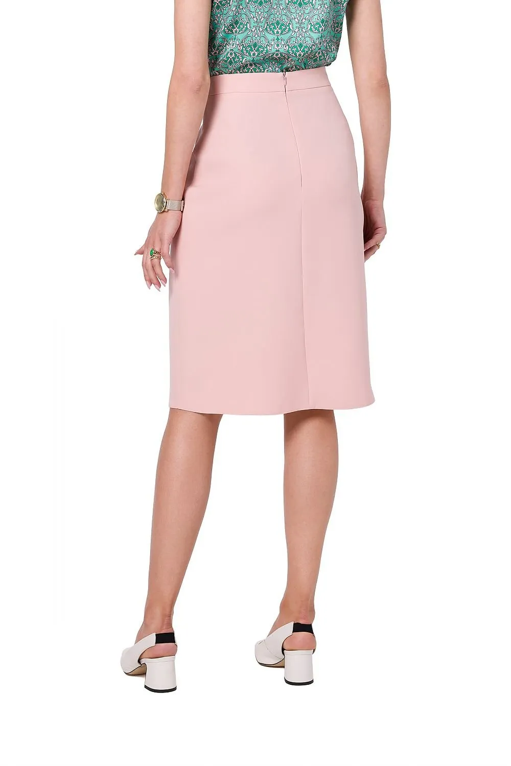 Chic A-Line Skirt with Asymmetrical Zipper Accent