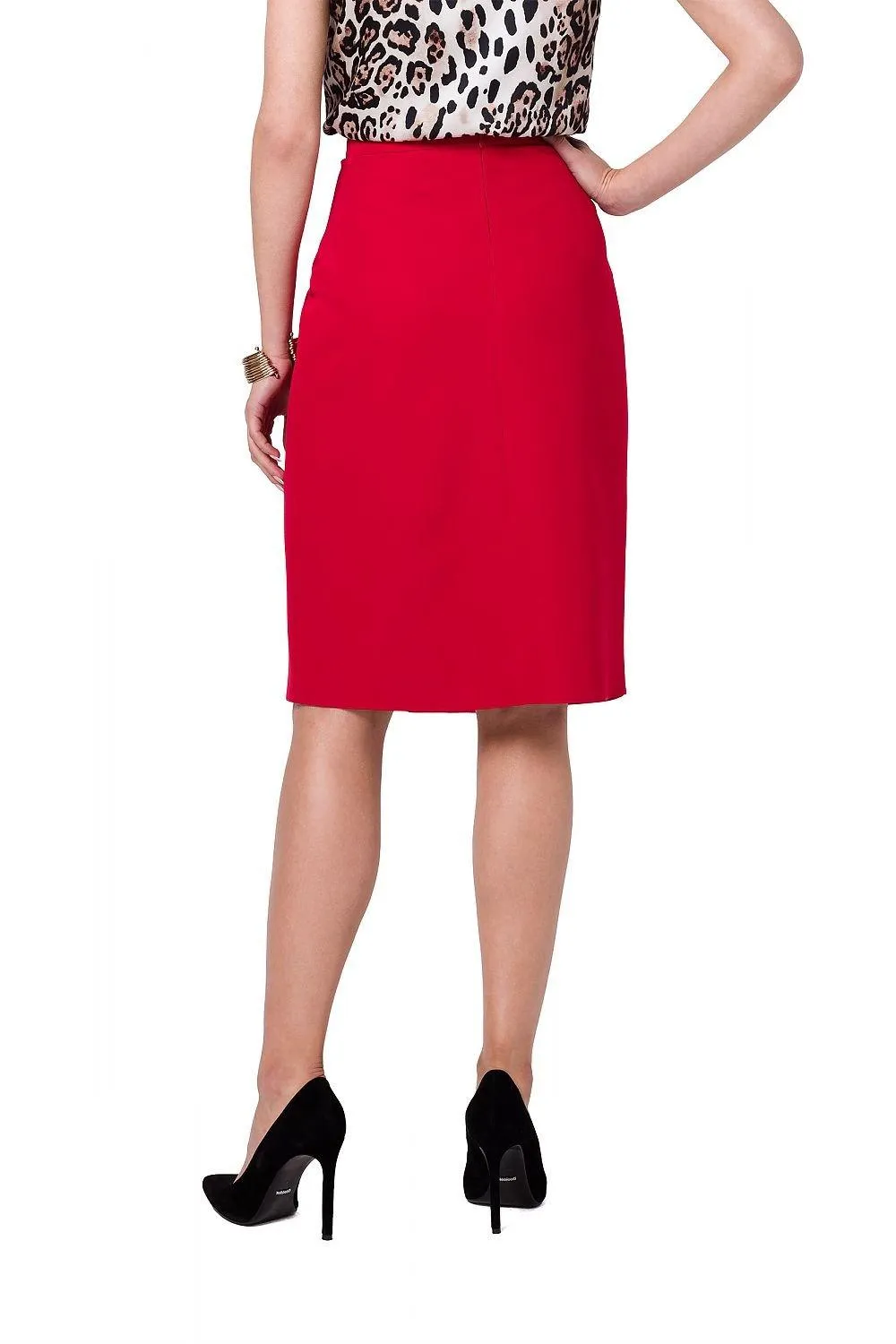 Chic A-Line Skirt with Asymmetrical Zipper Accent