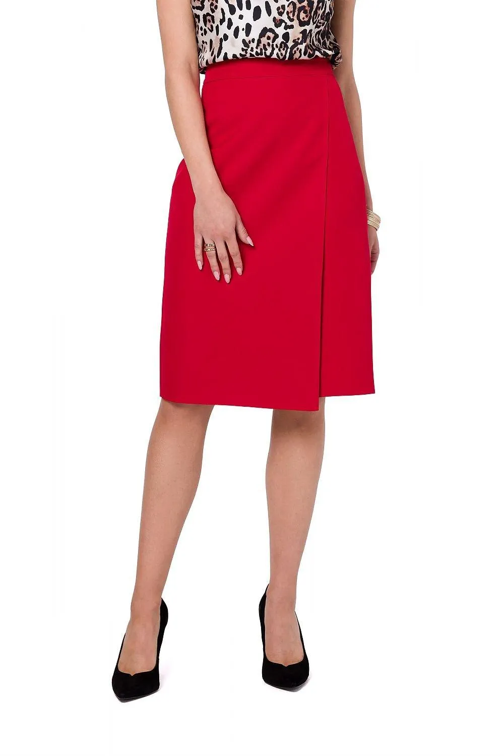 Chic A-Line Skirt with Asymmetrical Zipper Accent