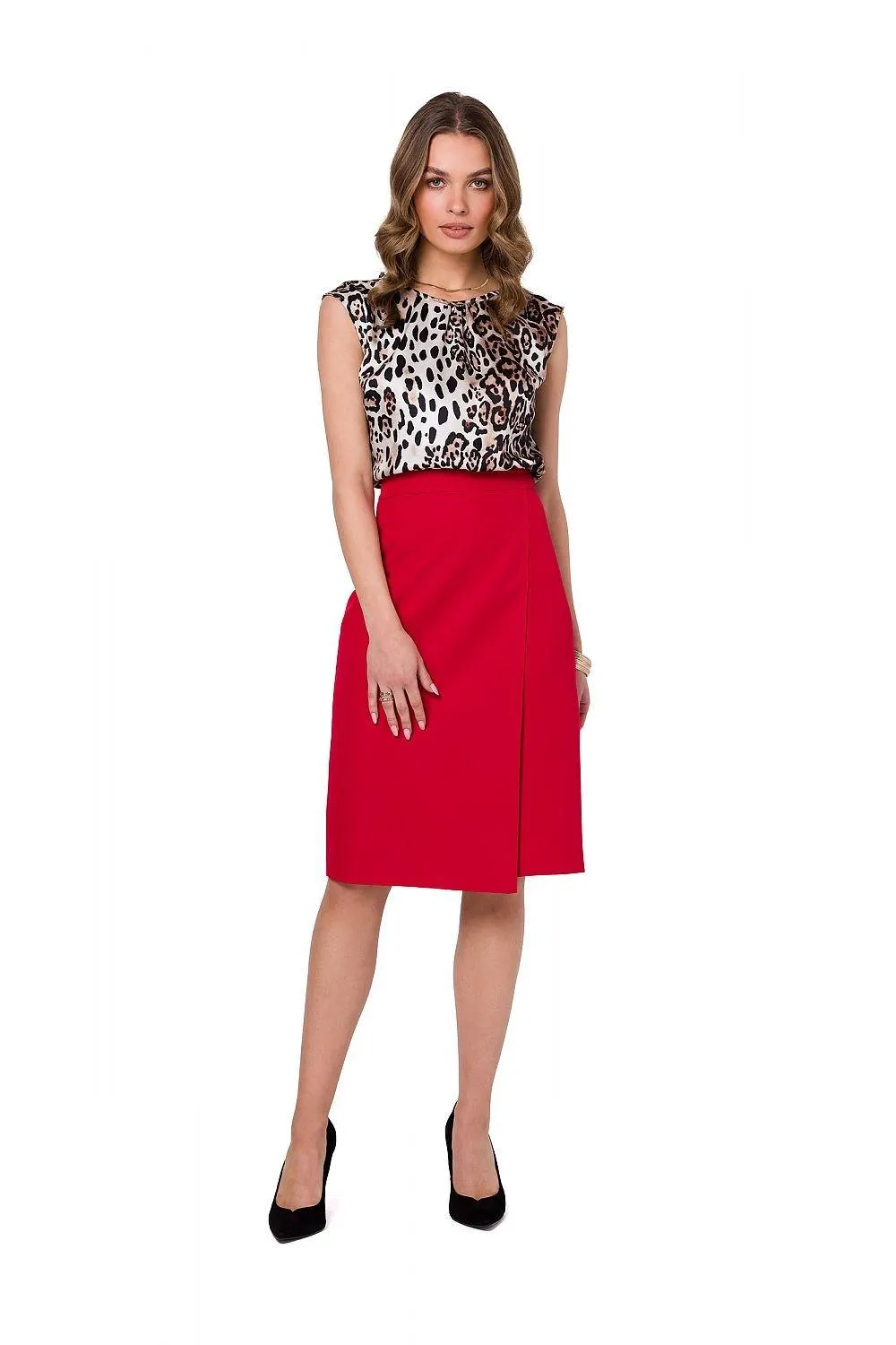 Chic A-Line Skirt with Asymmetrical Zipper Accent