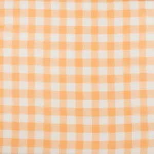 Crepe Chiffon - DAISY - Big Checks - Orange