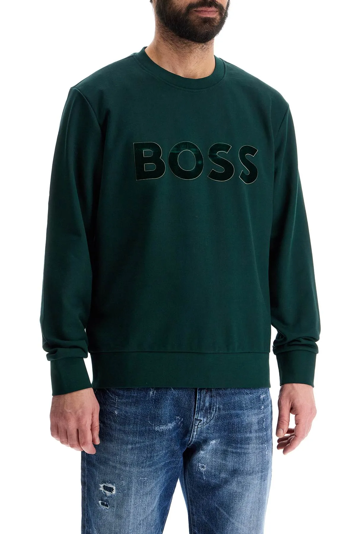 Crew Neck Terry Cotton Sweatshirt