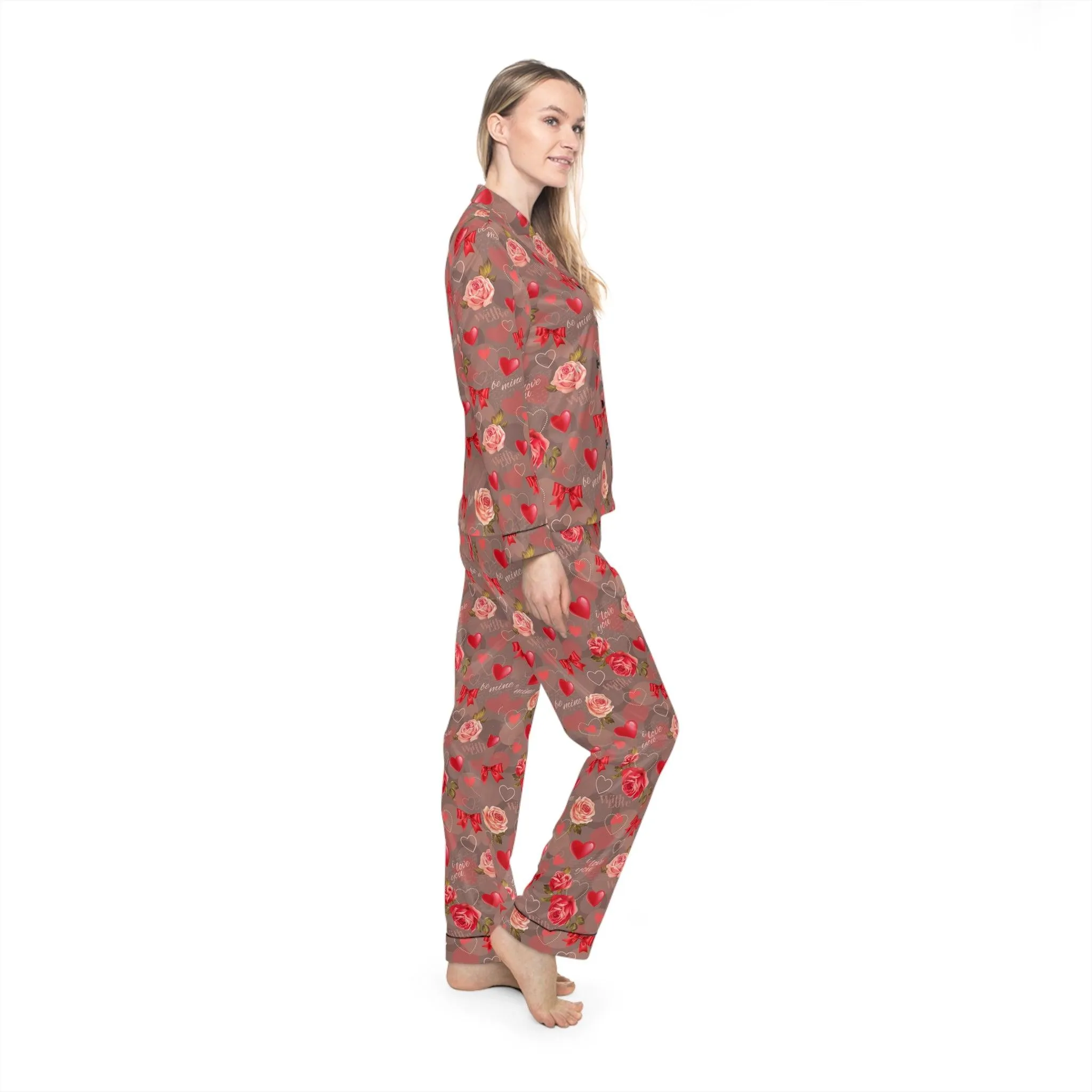 Customizable Satin Sleepwear Set for Women