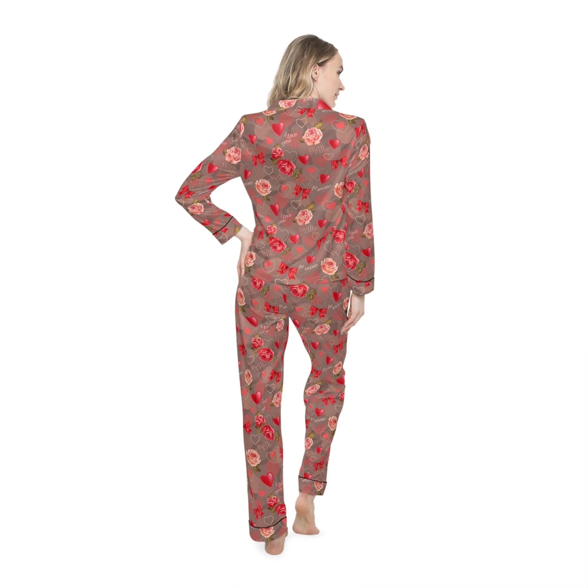 Customizable Satin Sleepwear Set for Women