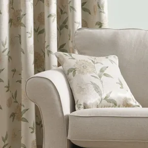 Dahlia Cushion by Dreams & Drapes in Natural 43 x 43cm