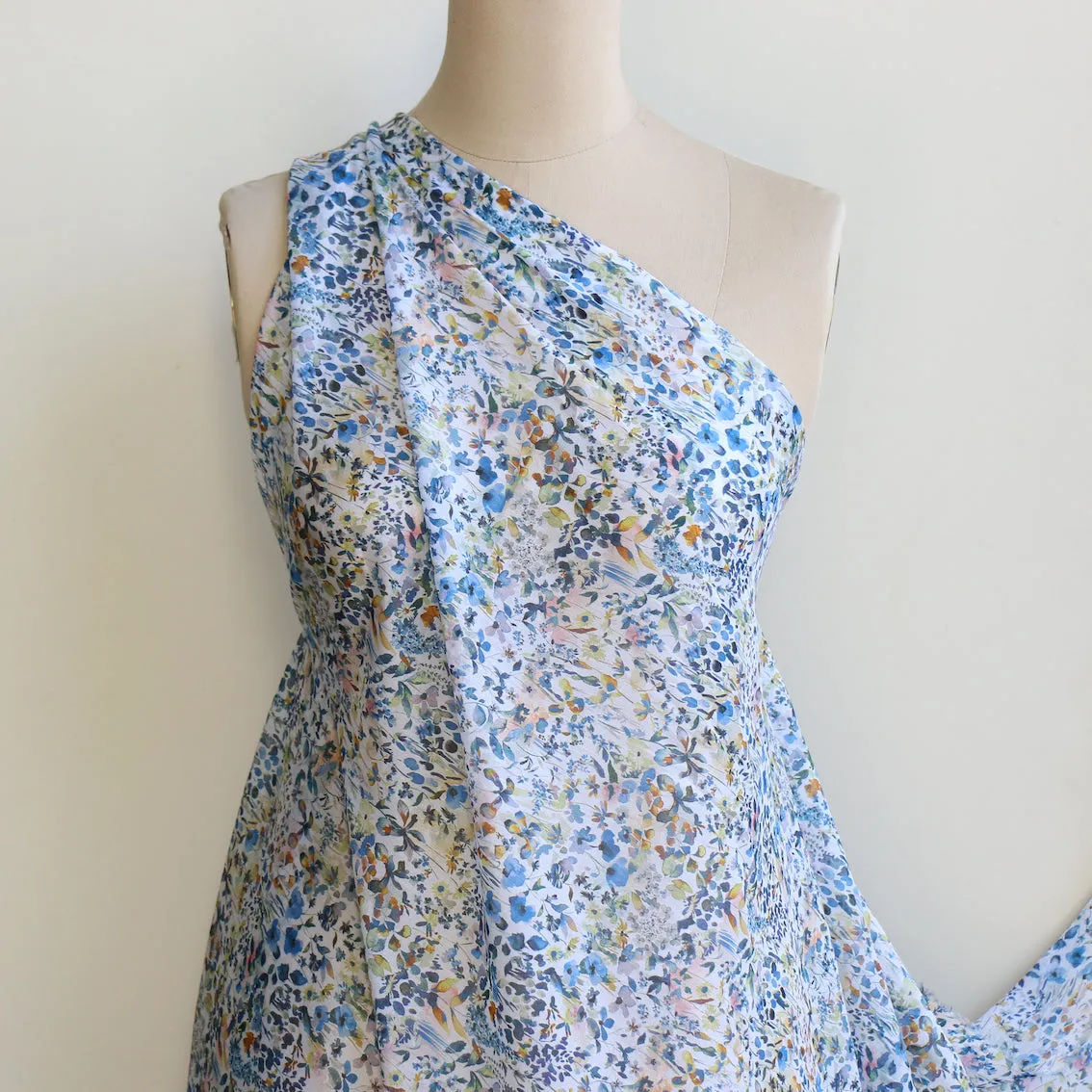 Felda Blue - Liberty Fabrics - Chloe Cotton Chiffon