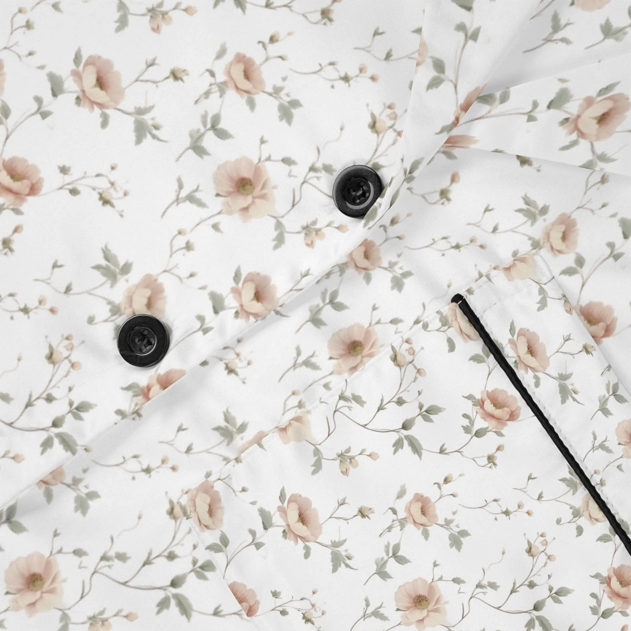 Floral Satin Pajama Set