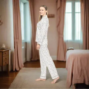 Floral Satin Pajama Set