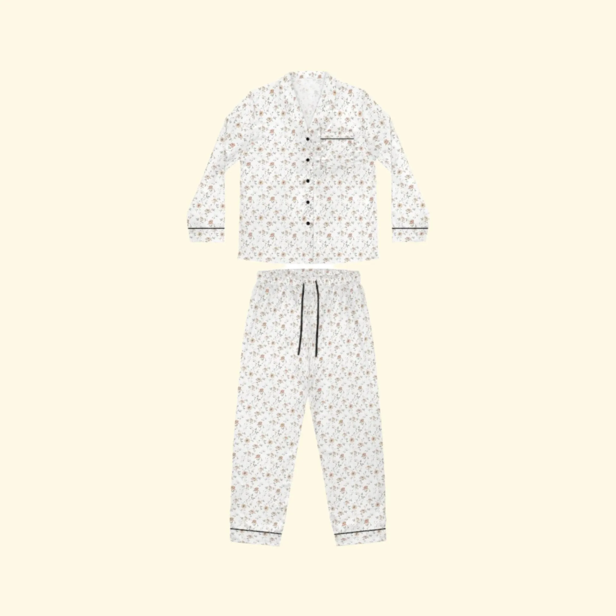Floral Satin Pajama Set