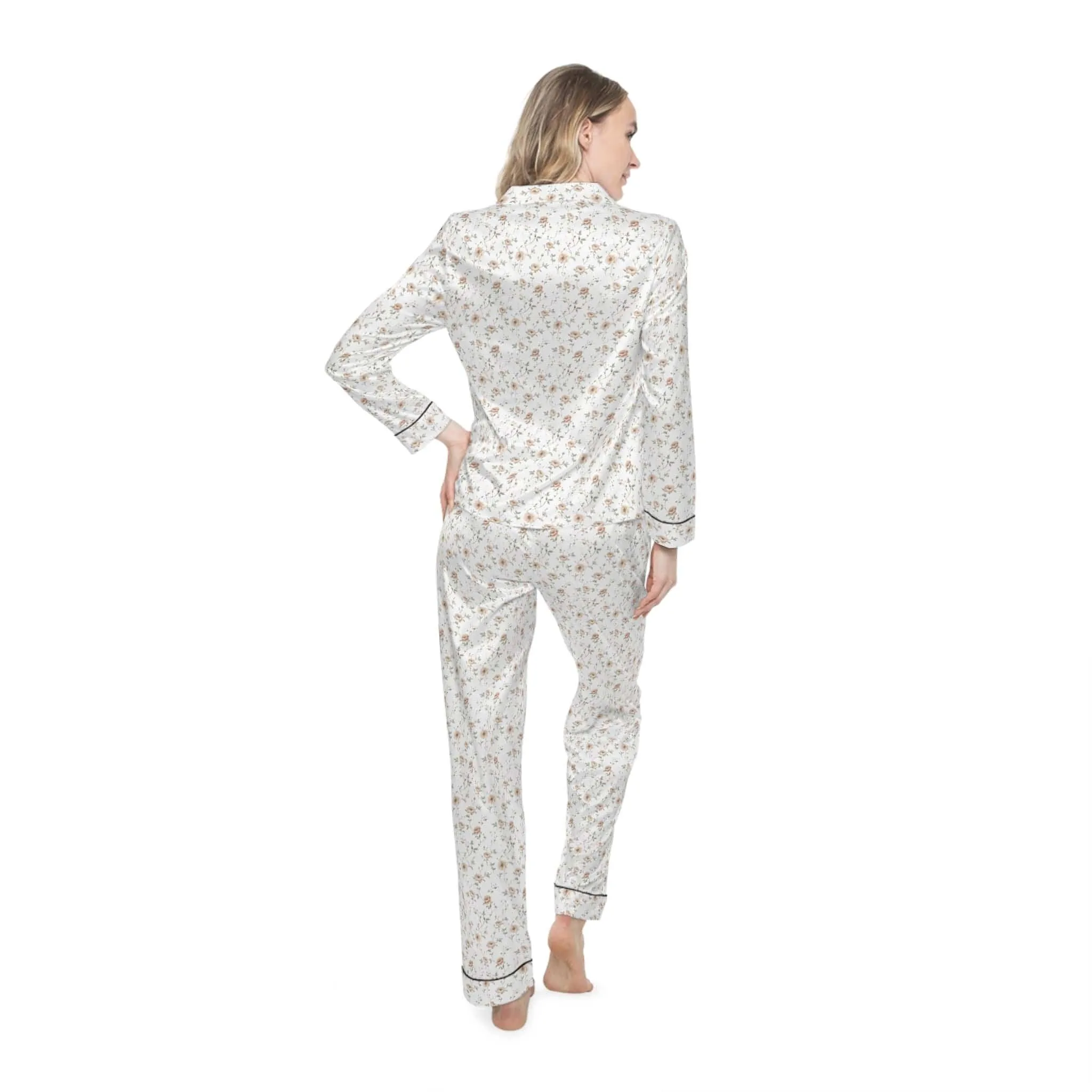 Floral Satin Pajama Set