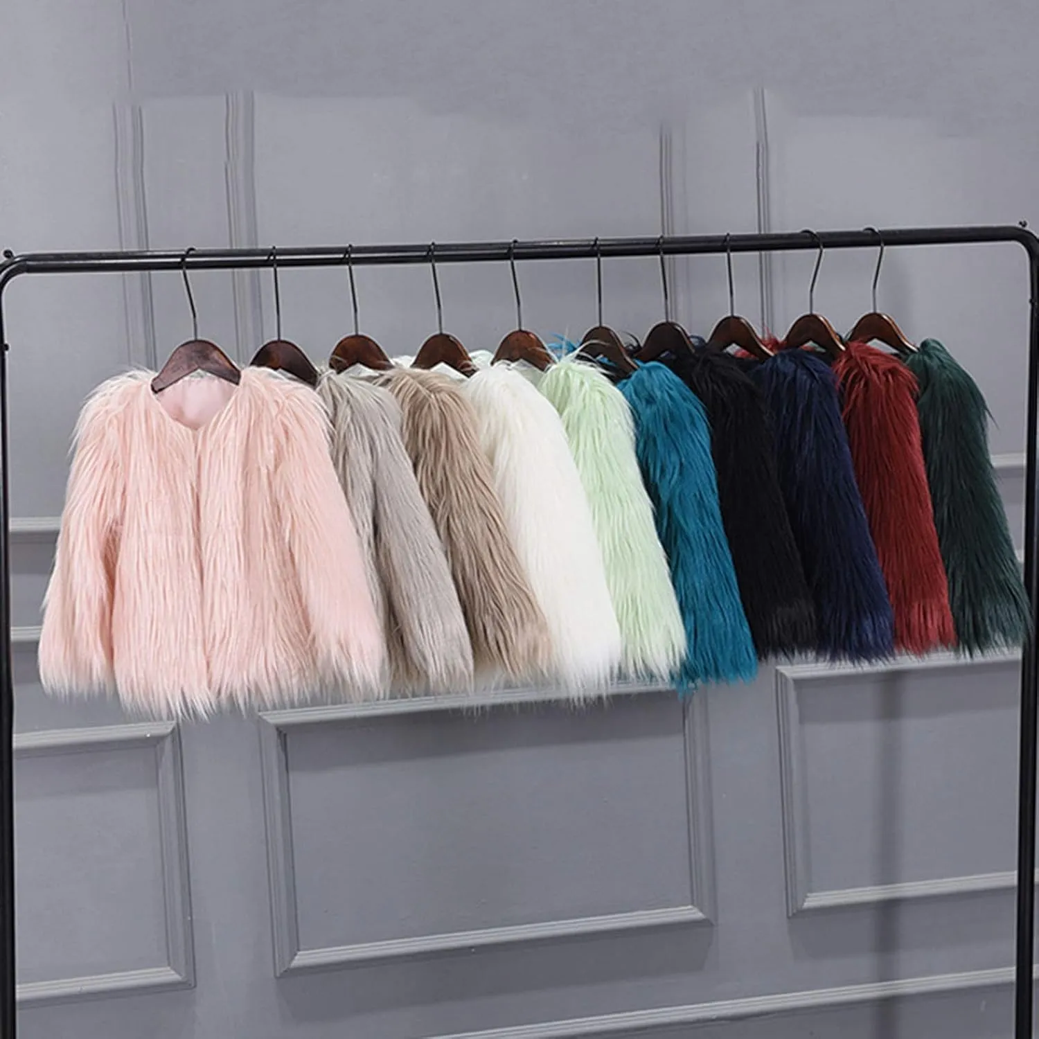 Girls Boys Faux Fur Vest Coat Toddler Kids Fleece Fuzzy Furry Jacket Coat Plush Thick Warm Outwear Winter Clothes