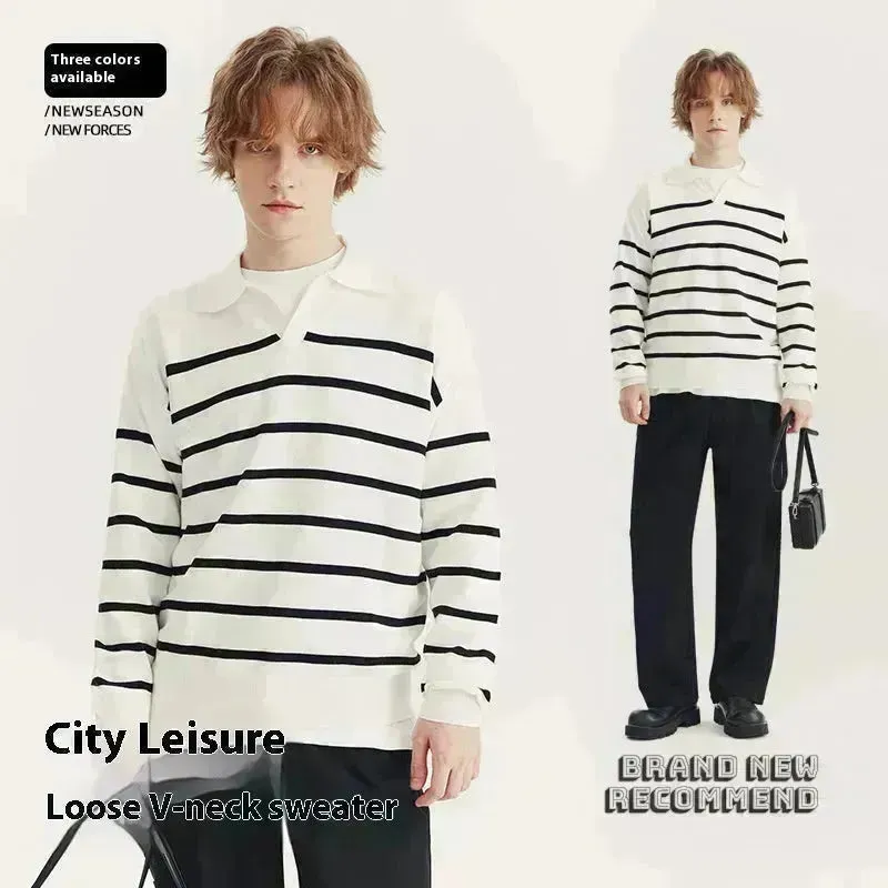 High School Teens Casual Pullover tops sweater for men
