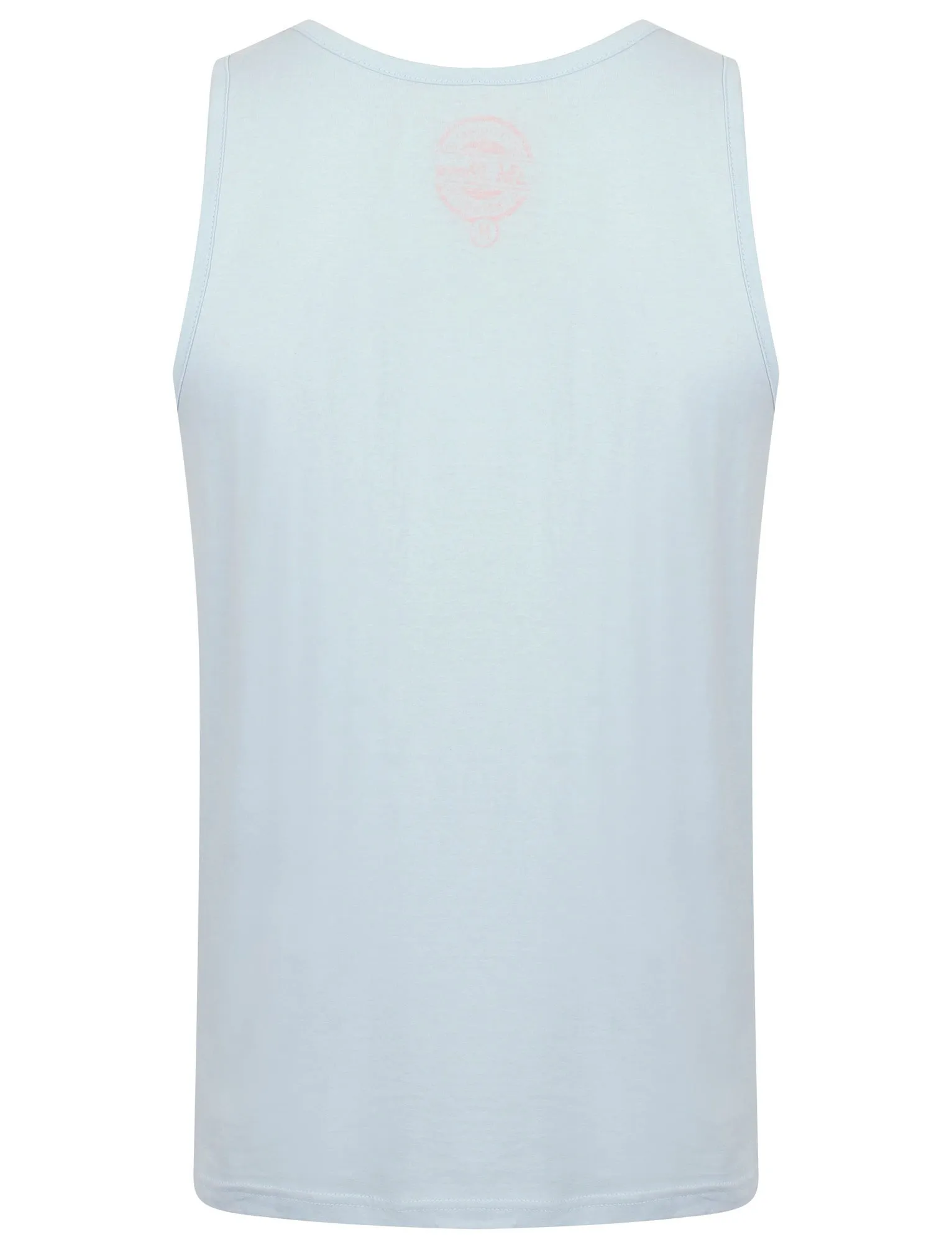 Just Escaping Motif Cotton Vest Top In Skyway - South Shore