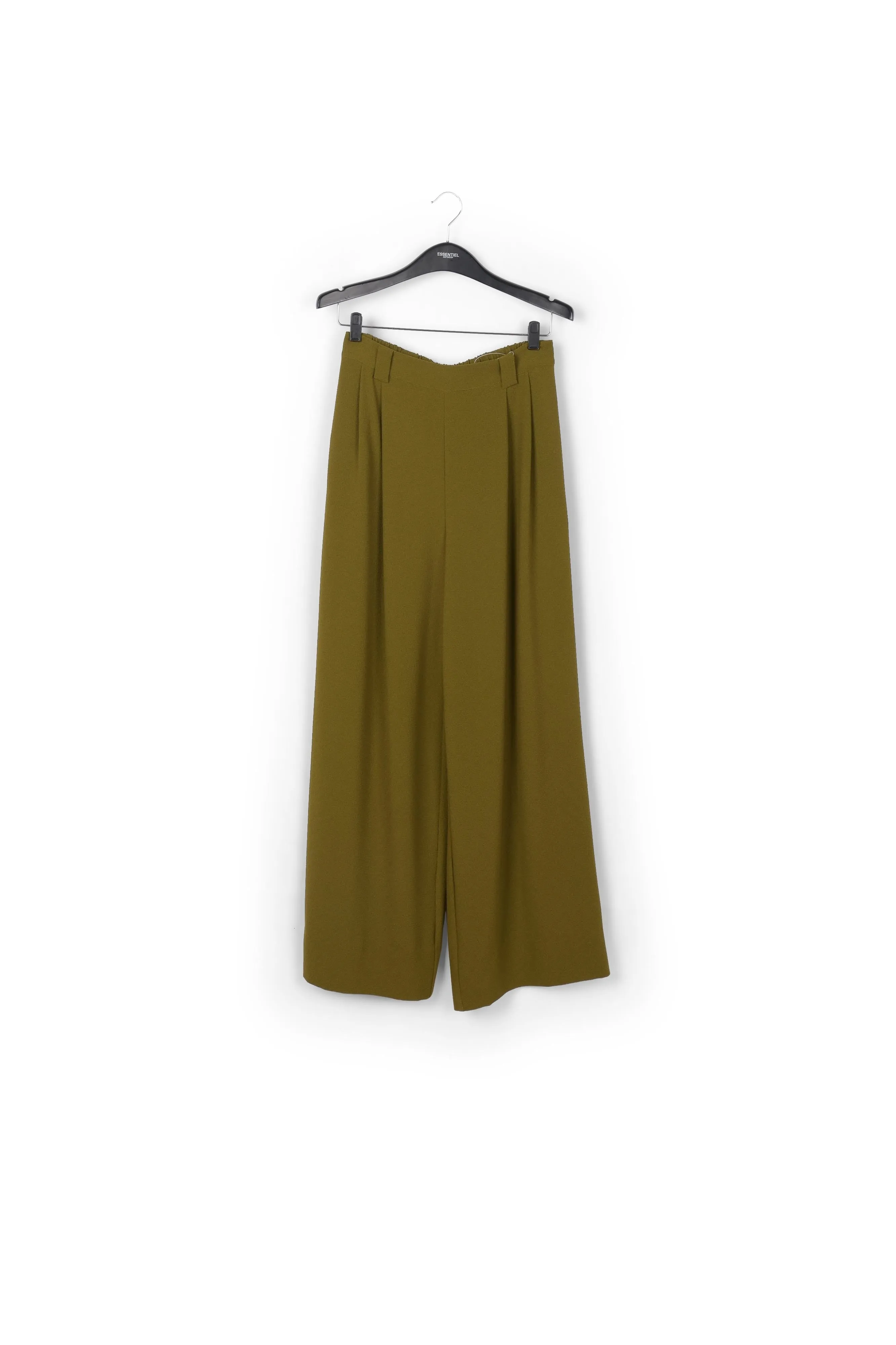 Khaki wide-leg pants
