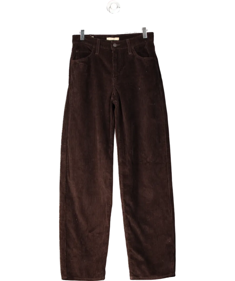 levis Brown Baggy Dad Corduroy Jeans W25