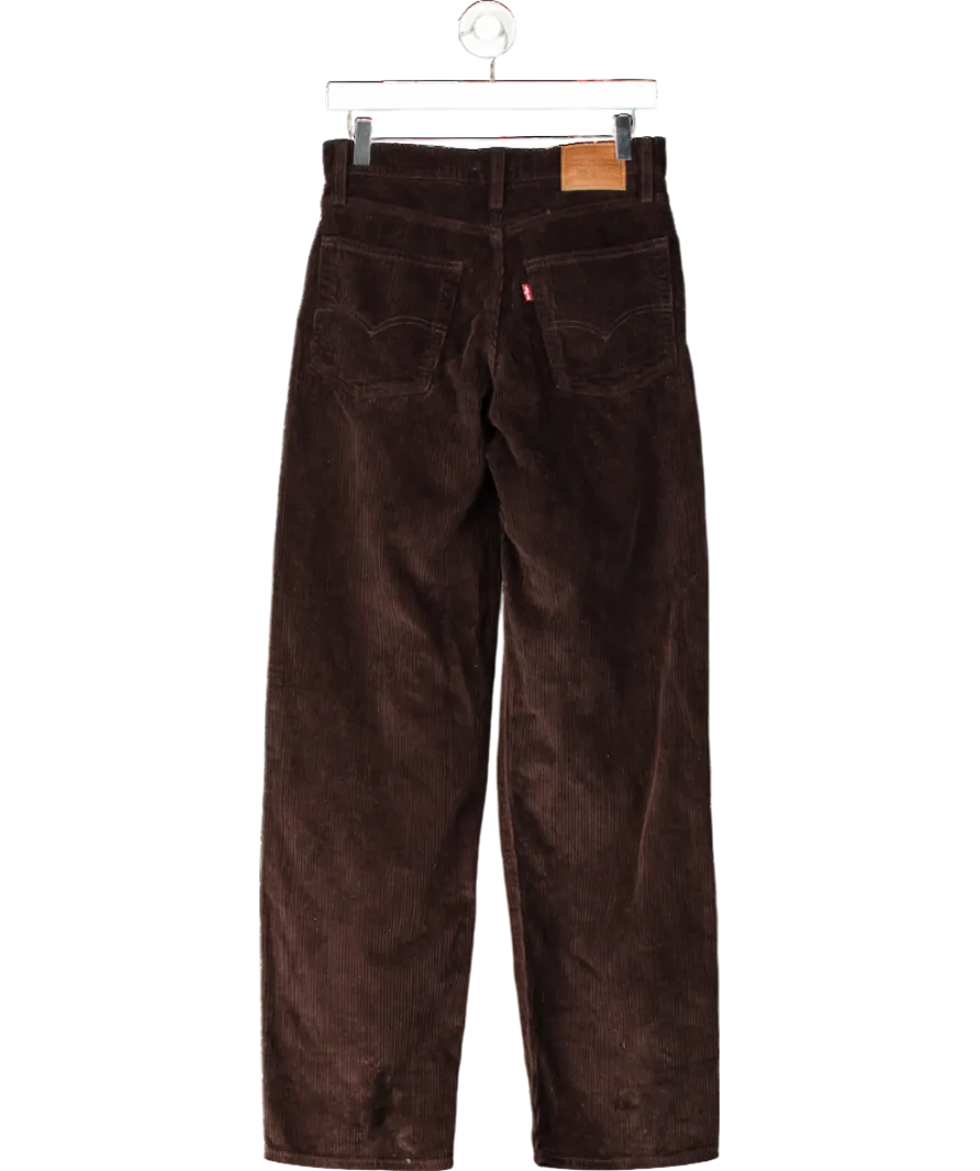 levis Brown Baggy Dad Corduroy Jeans W25