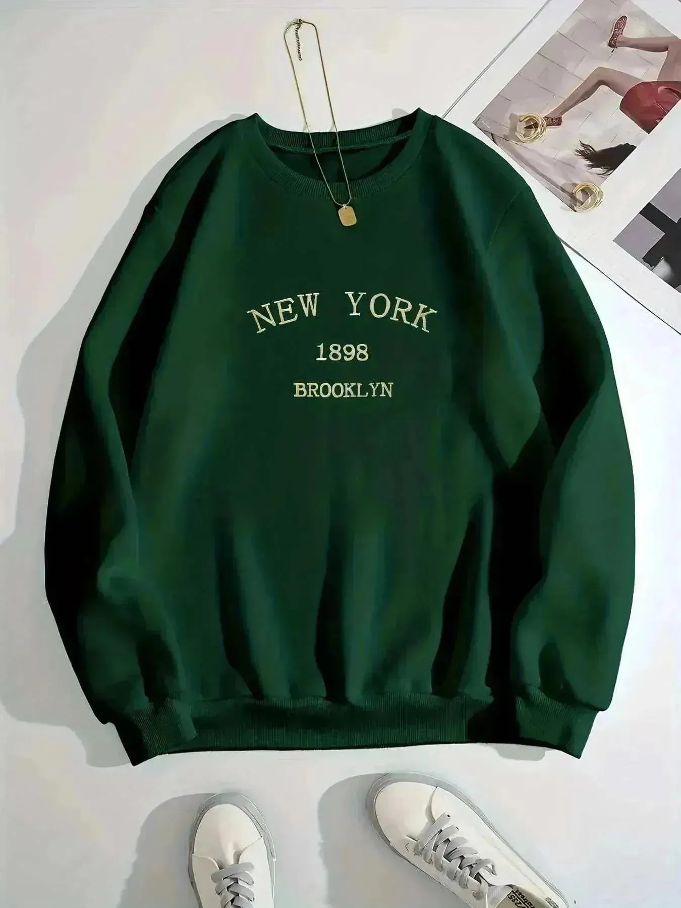 Loose Casual Loose Round Neck Pullover Sweatshirt Unisex