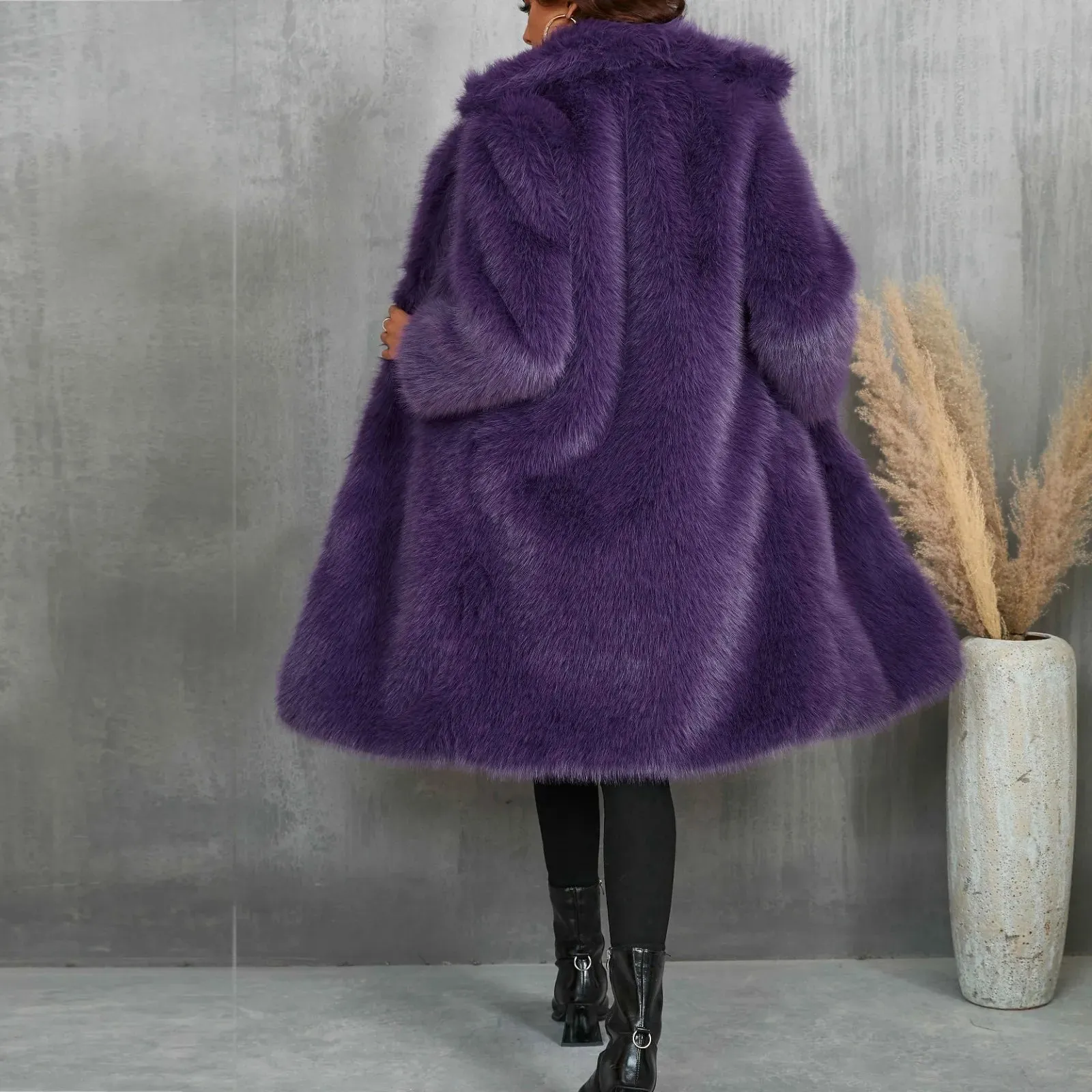 Luxy Mid Faux Fur Coat