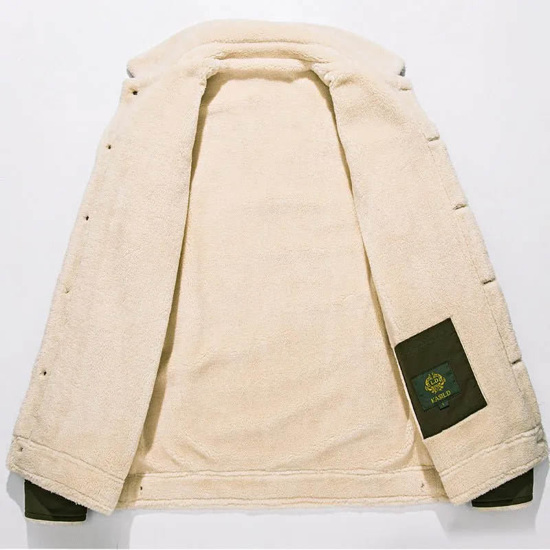 Men's Thick Velvet Winter Denim Jacket