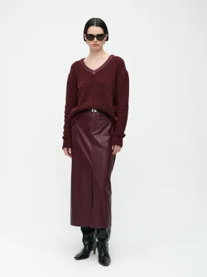Rill Skirt | Bordo