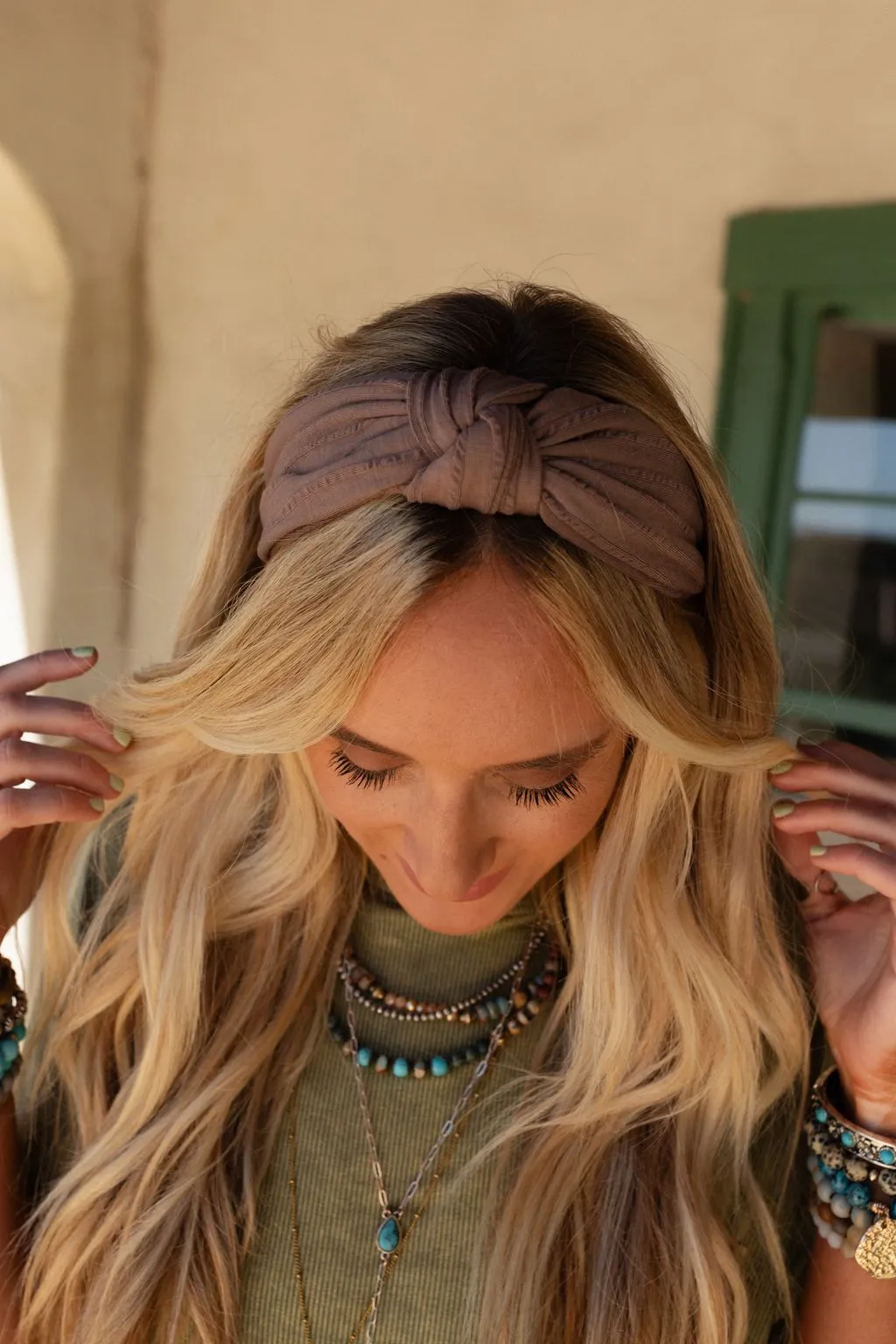 Sail Away Knot Headband - Mocha