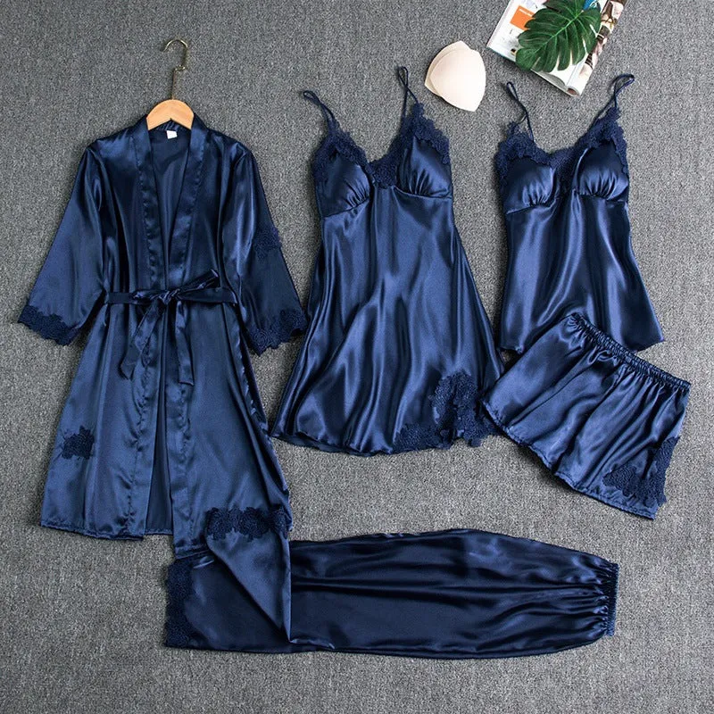 Satin Lace Pajama Set