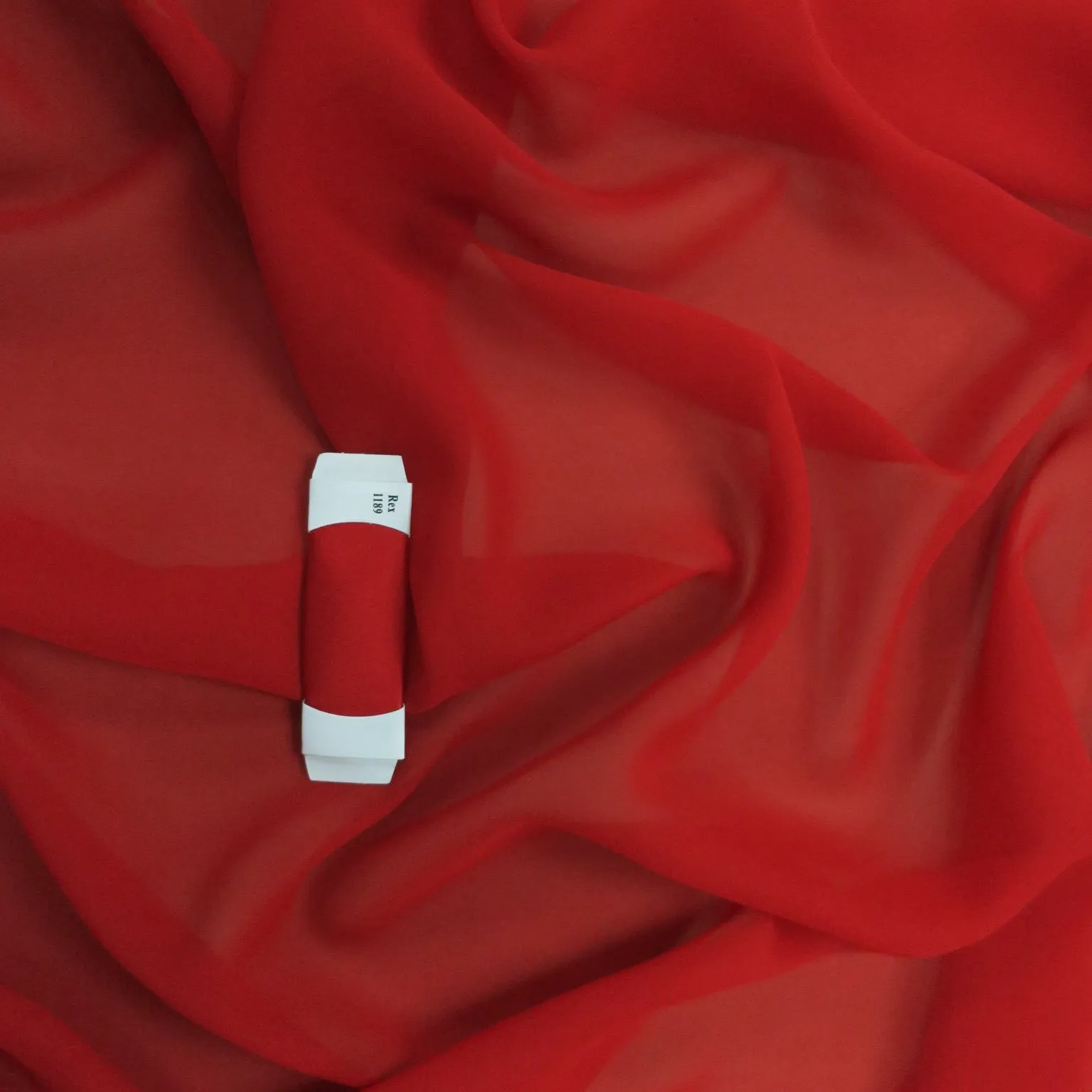 Silk Georgette Chiffon Fabric 54" Red Solid 10mm 100% Silk