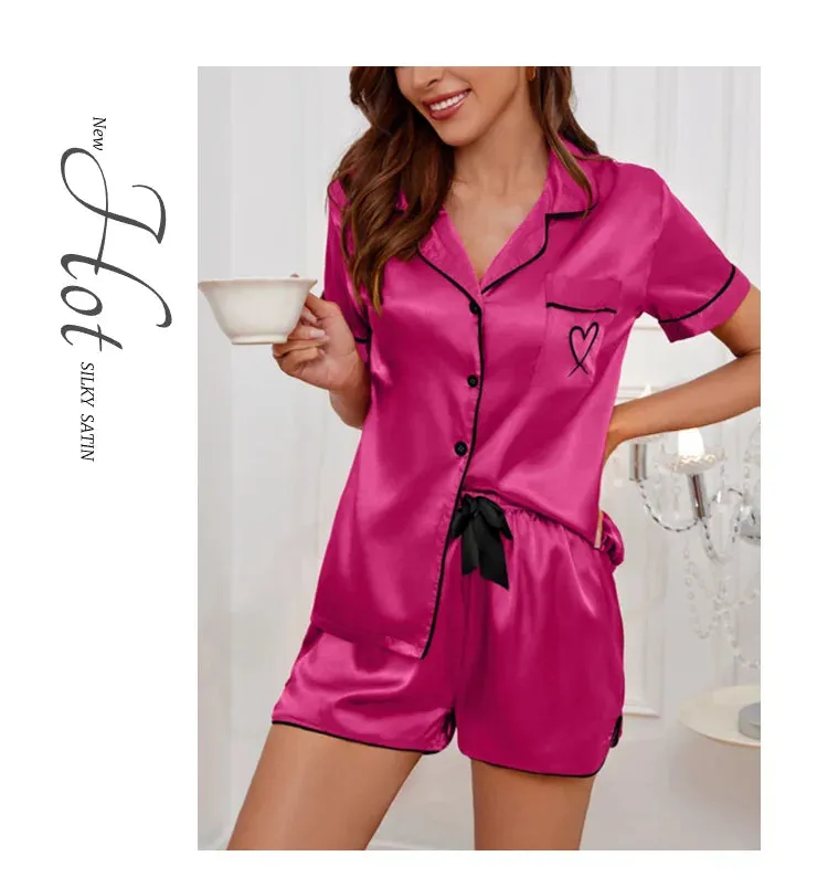Silky Luxe Lounge Set - Waist Tie PJs