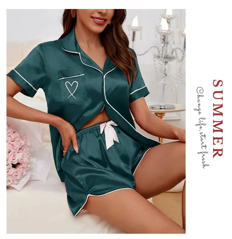 Silky Luxe Lounge Set - Waist Tie PJs