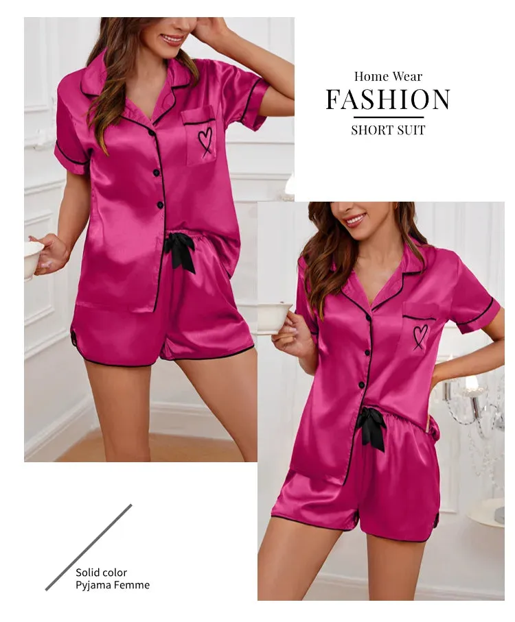 Silky Luxe Lounge Set - Waist Tie PJs