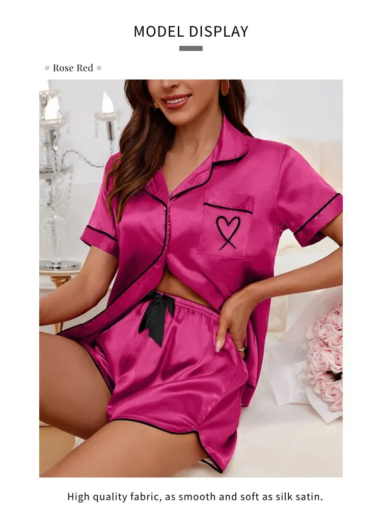 Silky Luxe Lounge Set - Waist Tie PJs