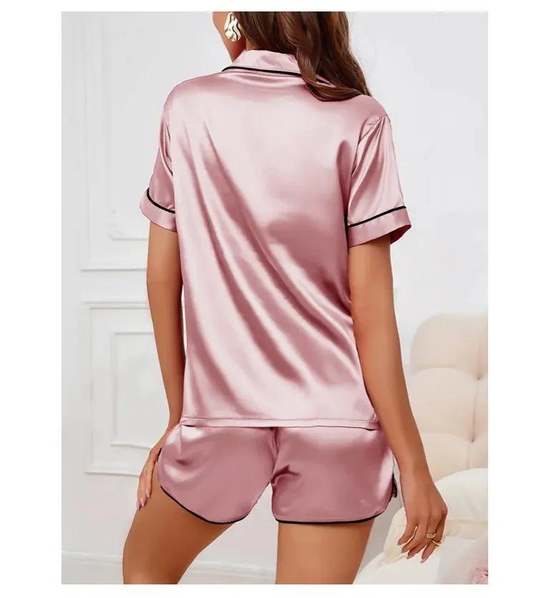 Silky Luxe Lounge Set - Waist Tie PJs