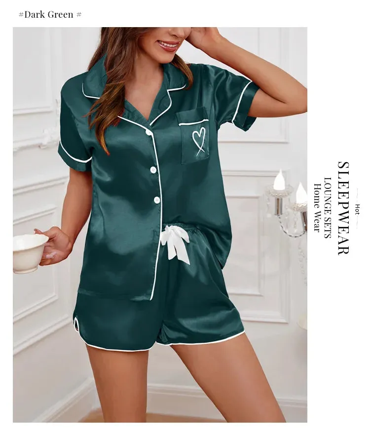 Silky Luxe Lounge Set - Waist Tie PJs