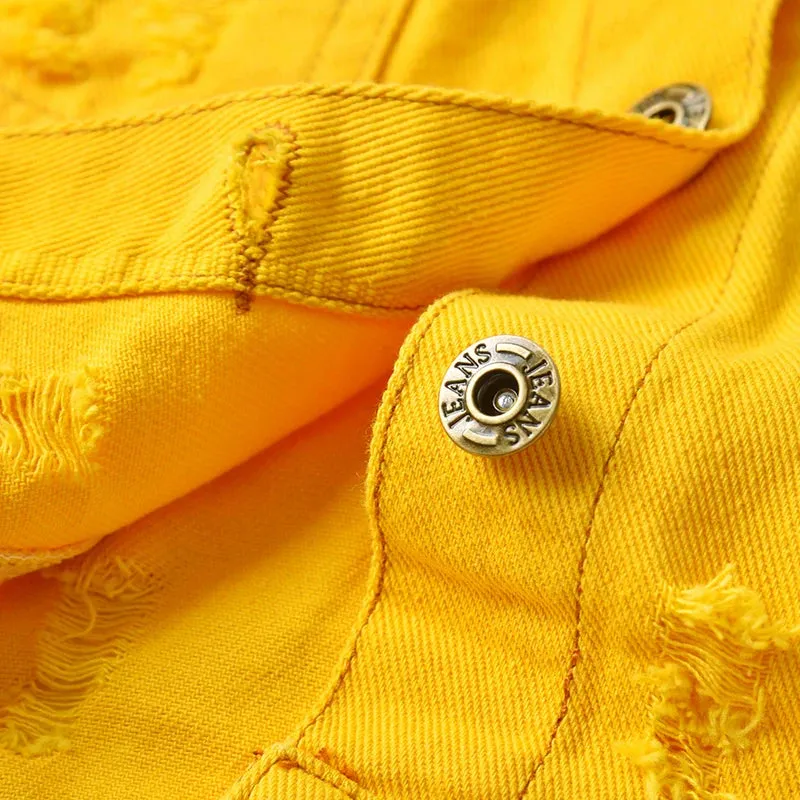 Spring Fall Buttons Down Denim Jackets Infant Casual Ripped Outerwear Coats Windbreaker Top