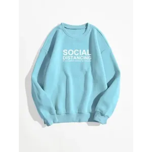 Stylish Fleece Self Pattern Round Neck Sweatshirt For Women