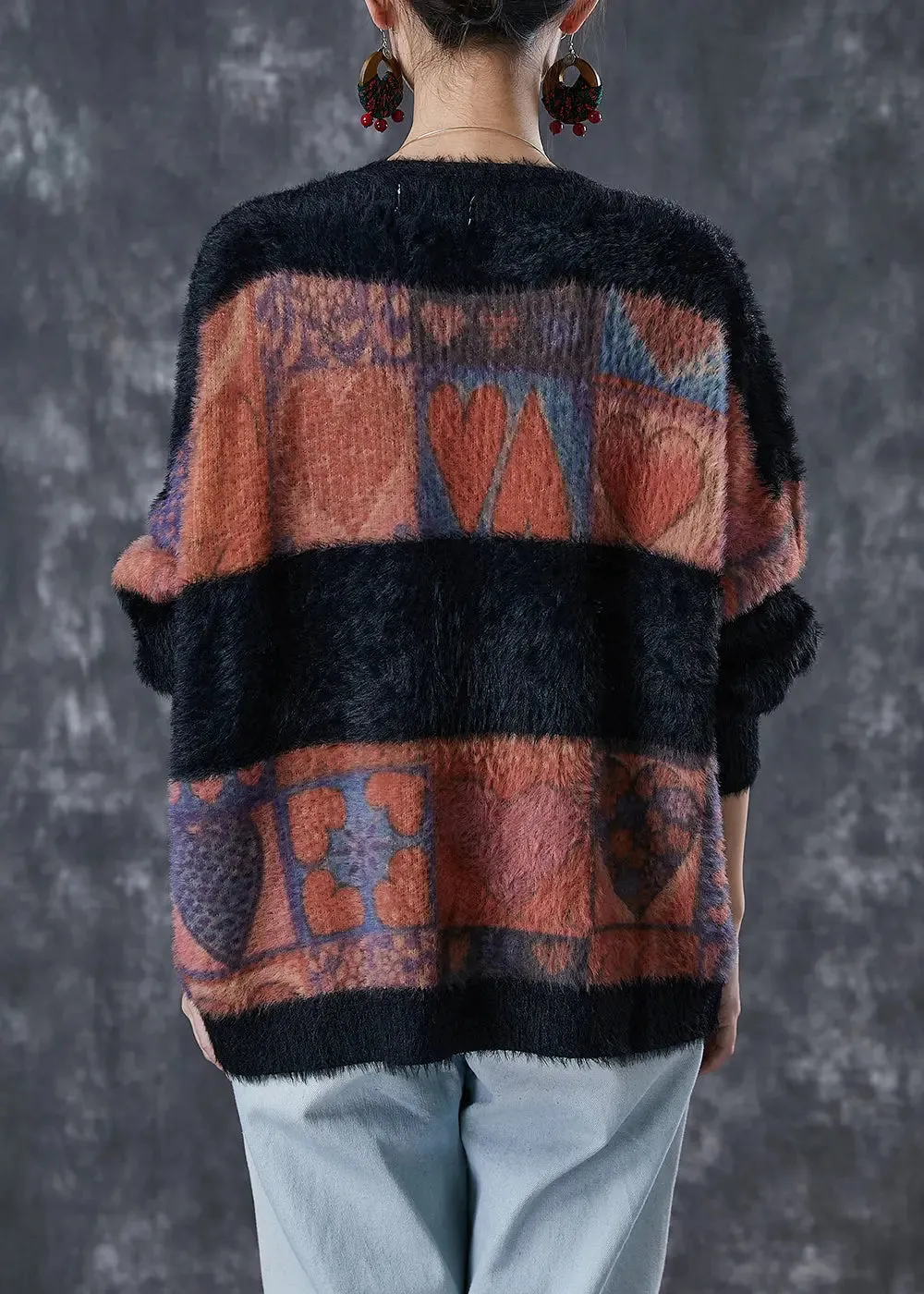 Thick Mink Hair Knitted Cardigan Winter