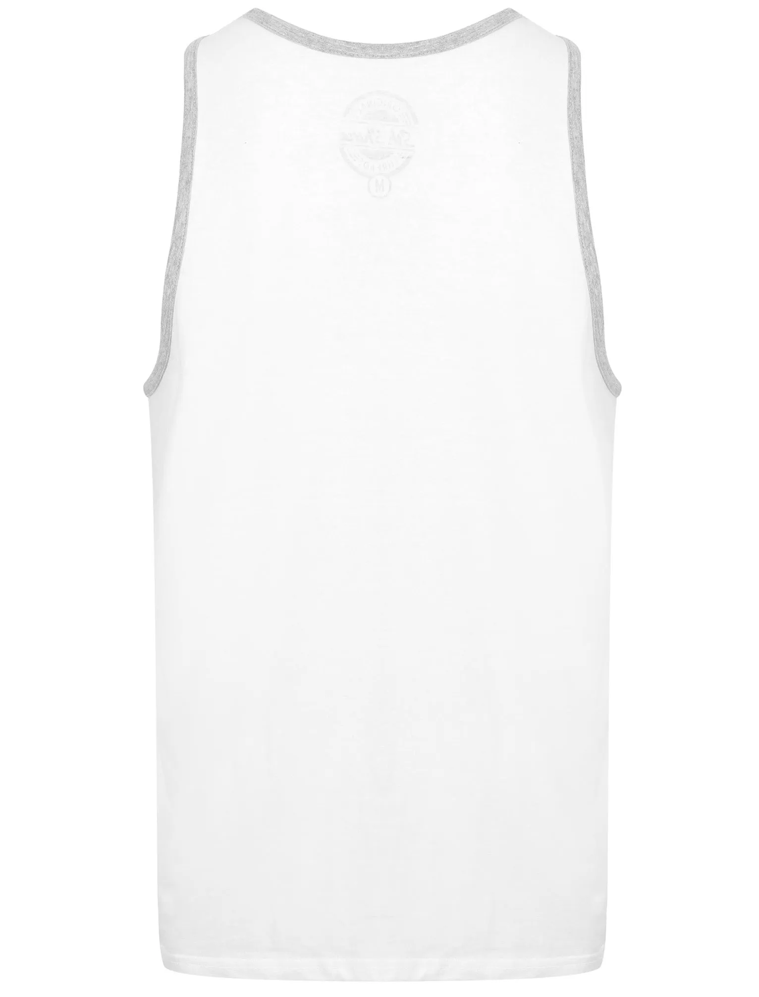 Tide Colour Block Cotton Vest Top with Pocket In Optic White - South Shore