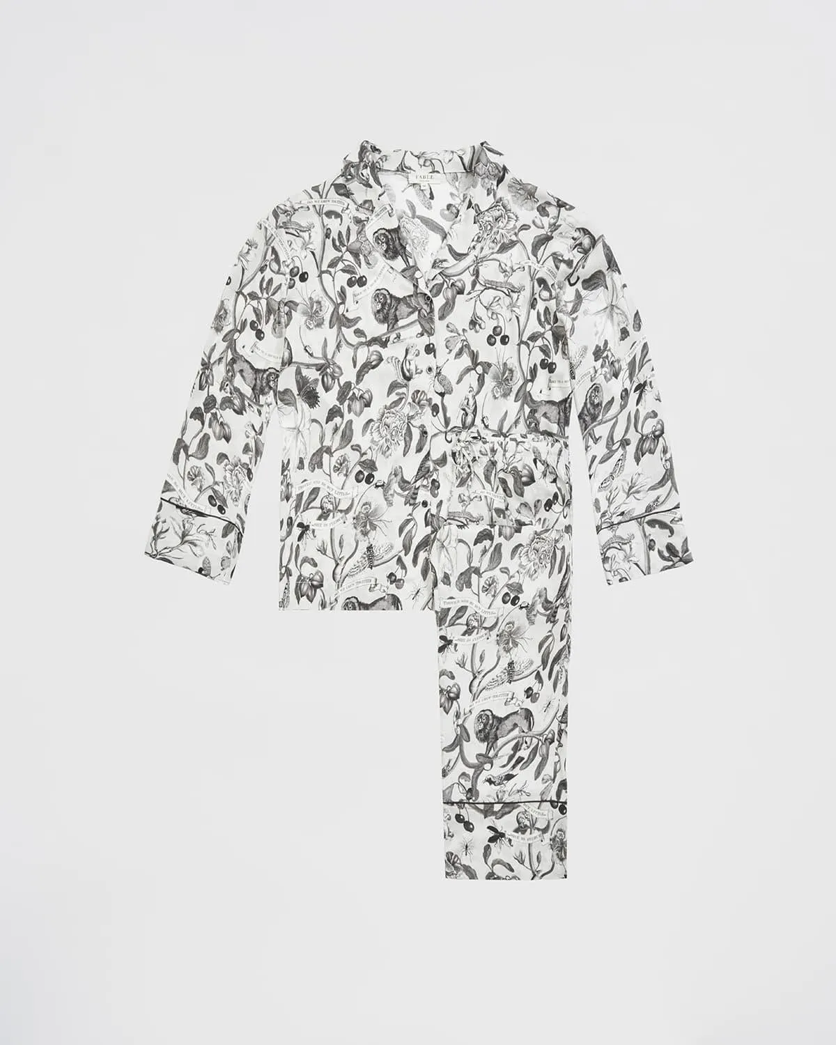 Tree of Life Monochrome Long Pajamas