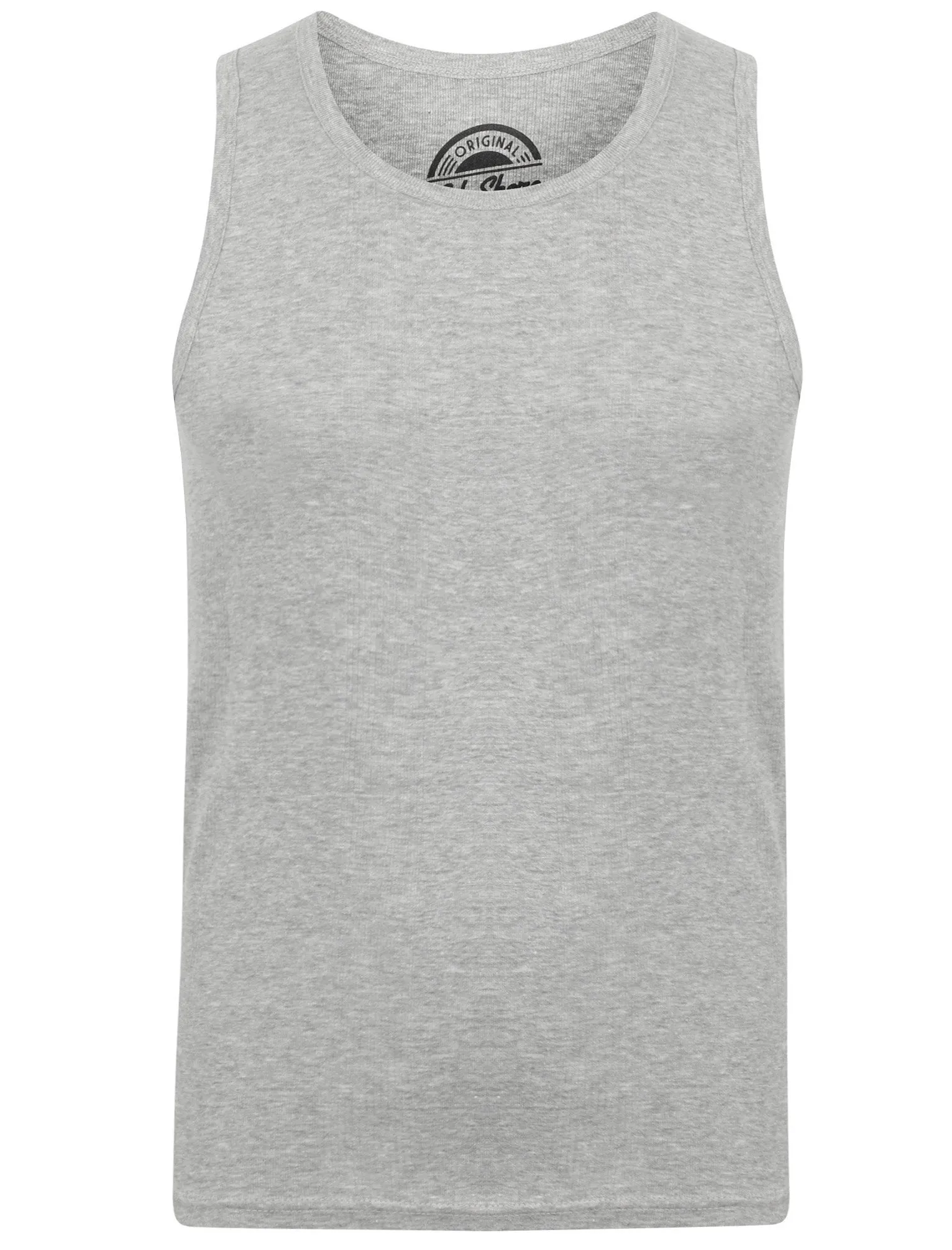 Tuns 4 Pack Cotton Ribbed Sleeveless Vest Tops in Amazon Khaki / Black / Light Grey Marl / Optic White - South Shore