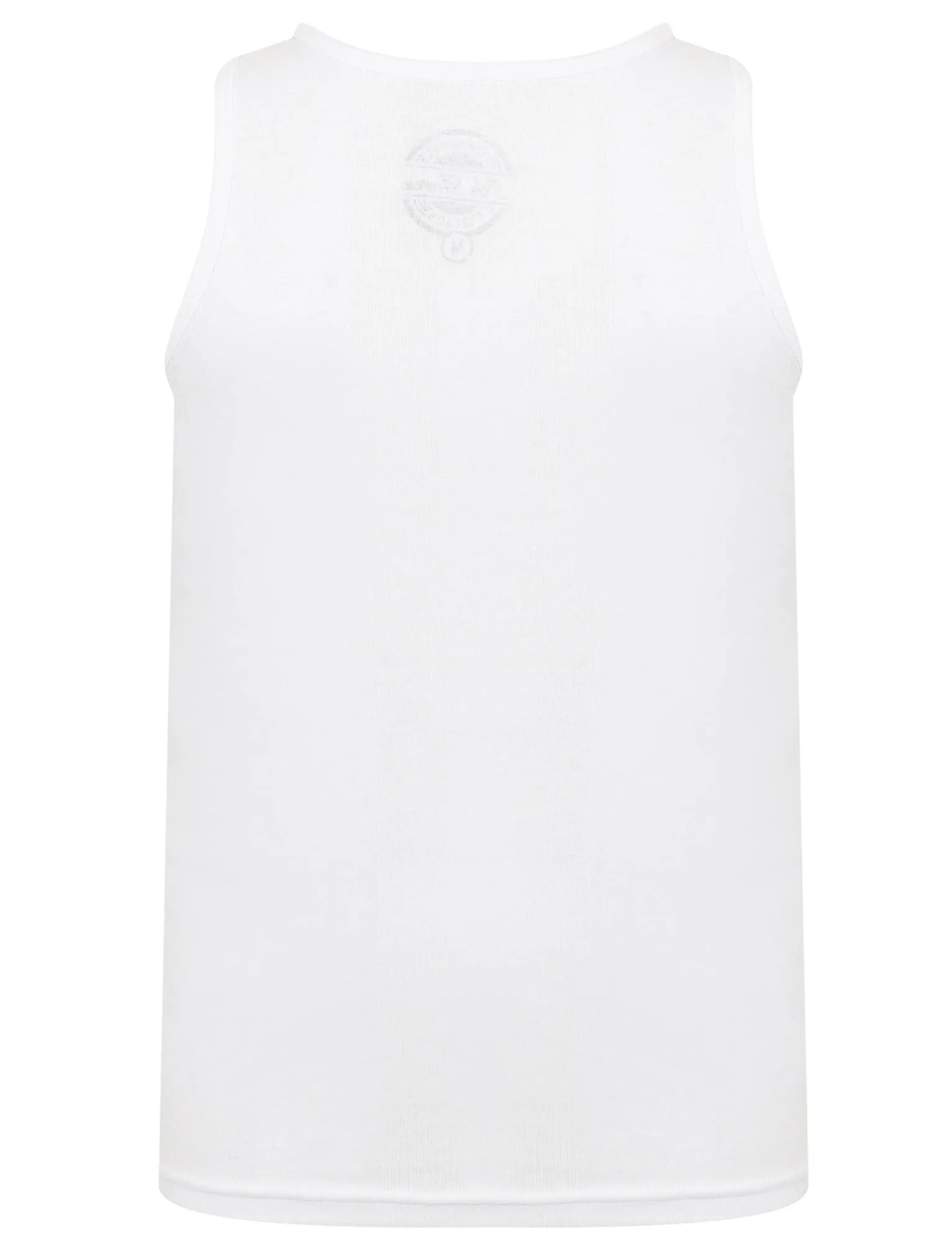 Tuns 4 Pack Cotton Ribbed Sleeveless Vest Tops in Amazon Khaki / Black / Light Grey Marl / Optic White - South Shore