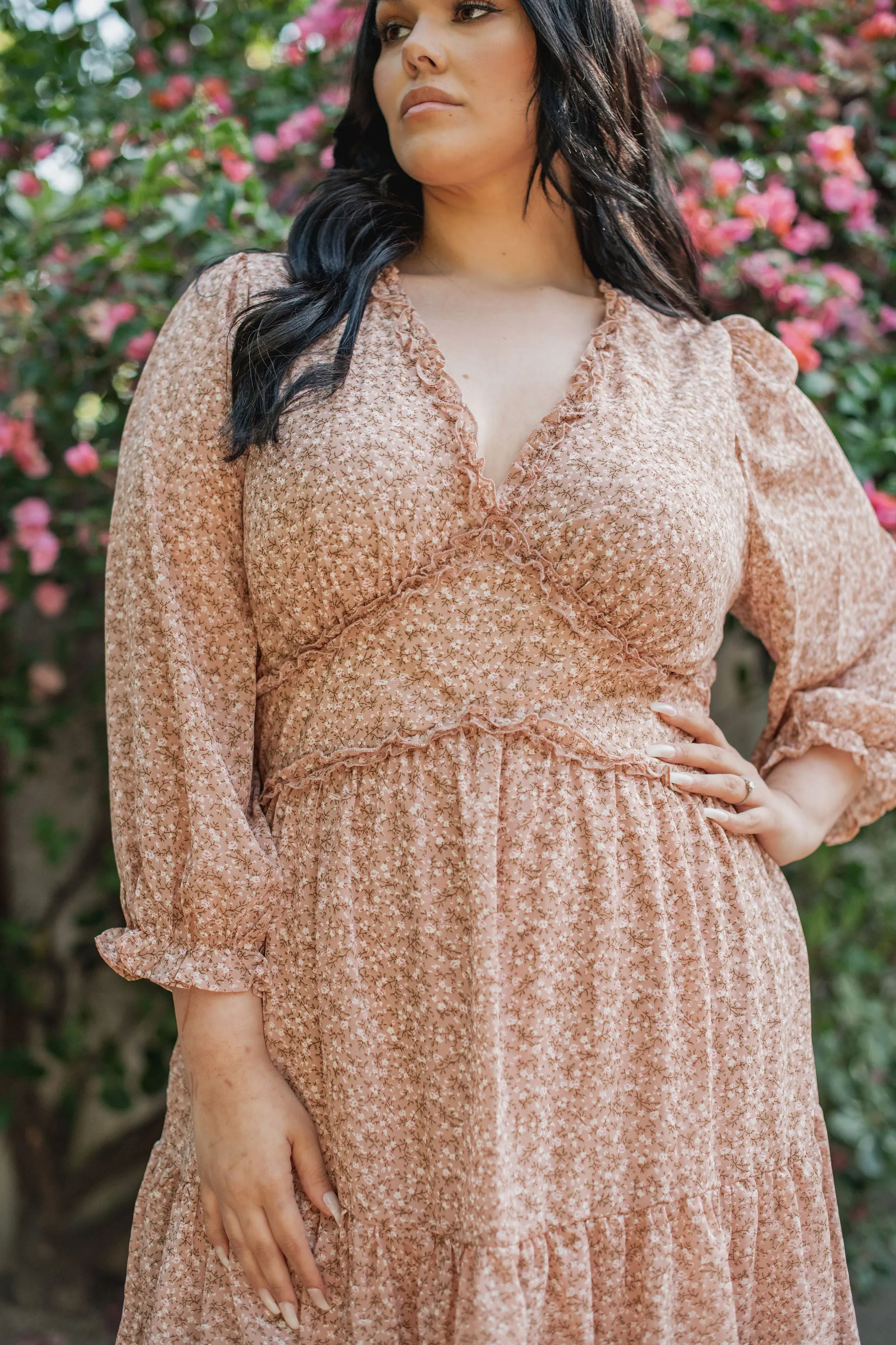 Undeniable Floral Mini Dress - Blush