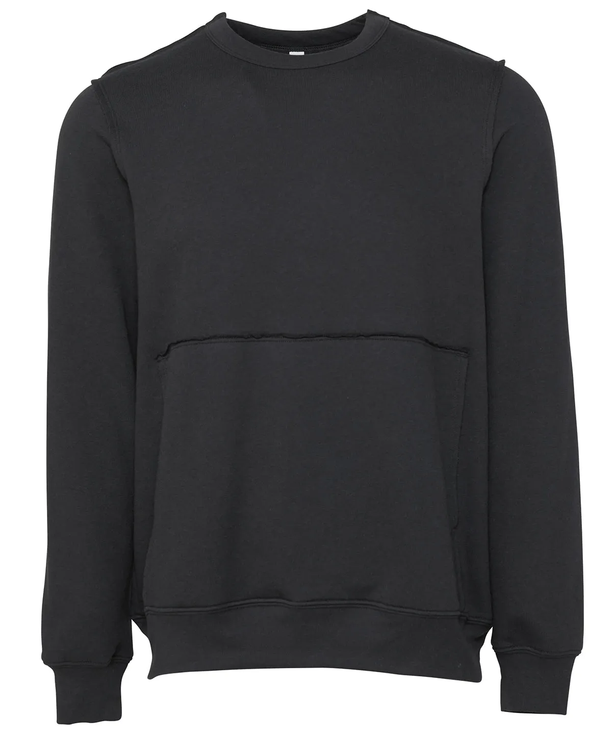 Unisex raw-seam crew pullover | Dark Grey