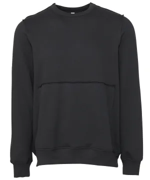 Unisex raw-seam crew pullover | Dark Grey