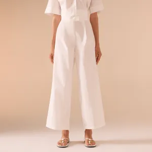 Wide Leg Poplin Pant